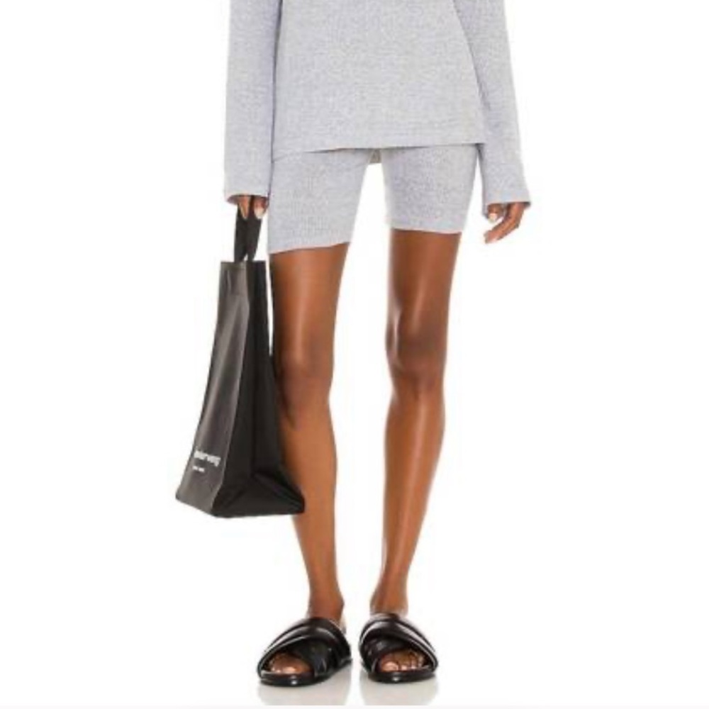 RAG & BONE Gray Ribbed Knit Bike Shorts • SM - Picture 3 of 11